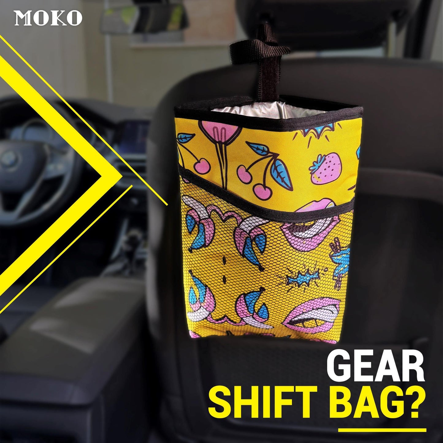 Yellow Storage Car Bag