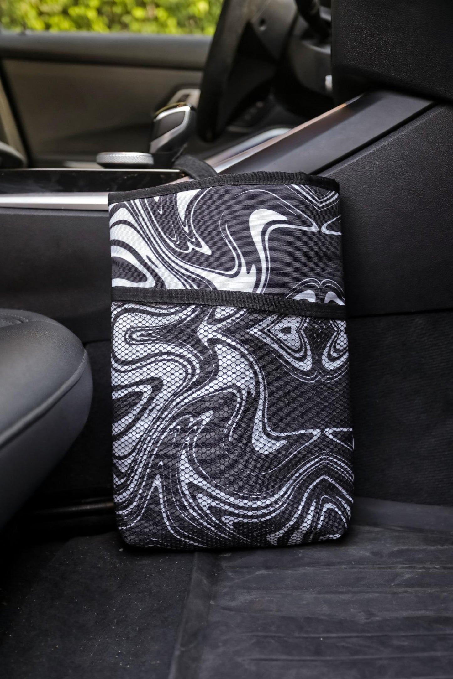 Black and white Storage Car Bag