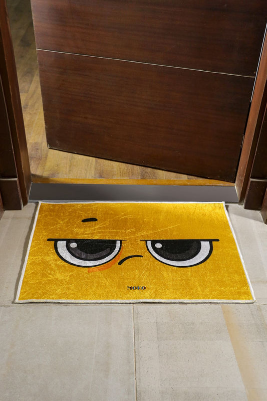 Skeptical Emoji Yellow Mat