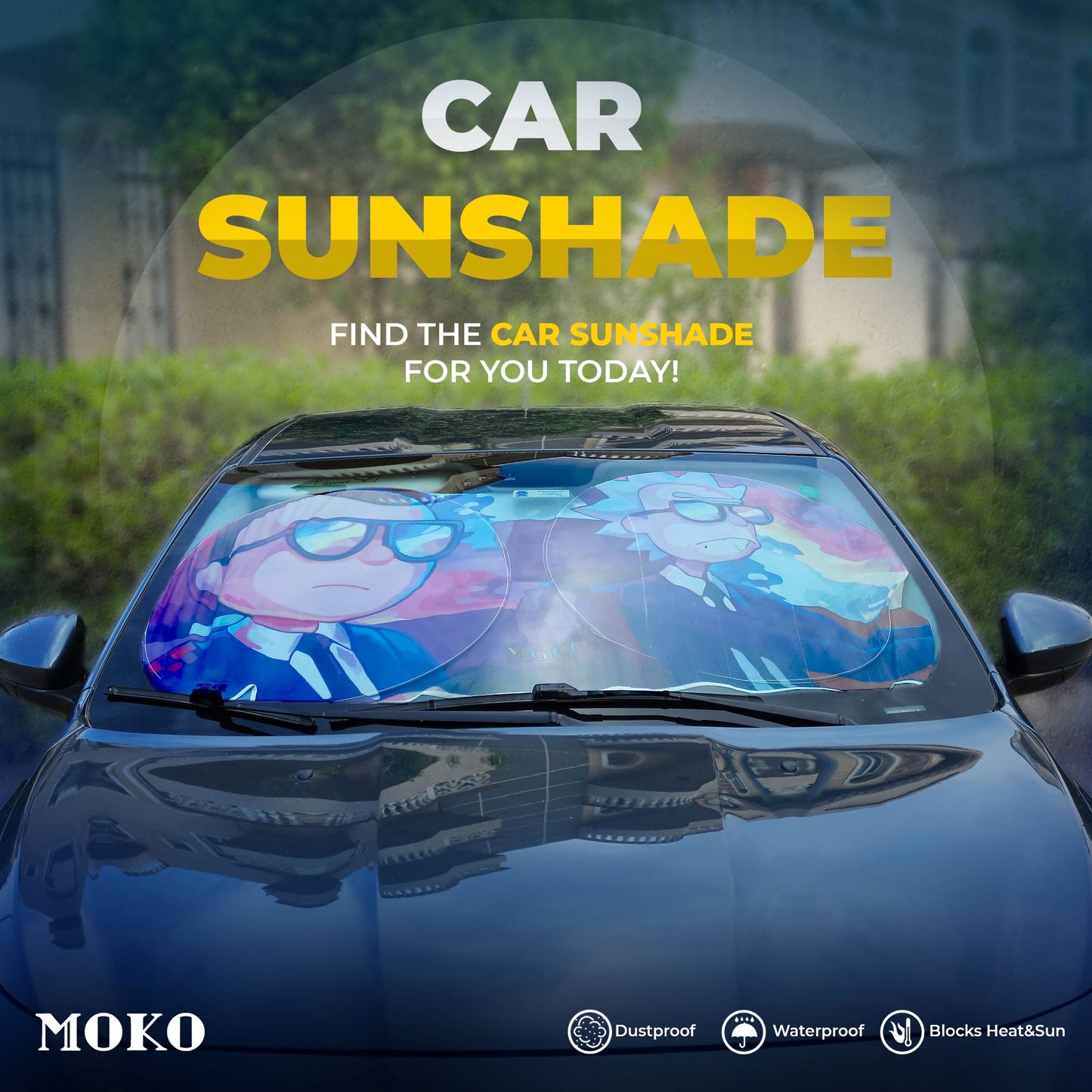 Rick and Morty Blue Sunshade