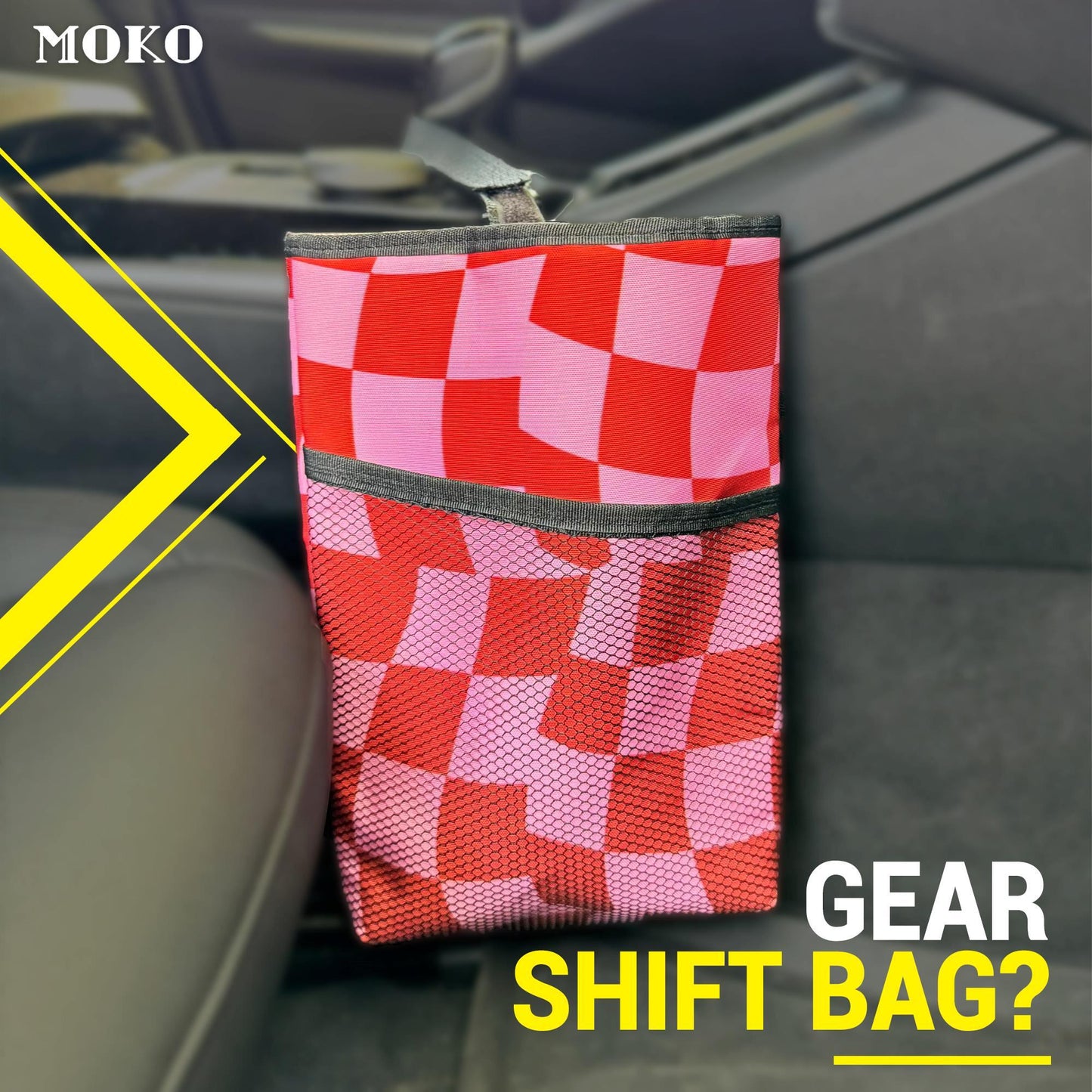Pink Storage Car Bag