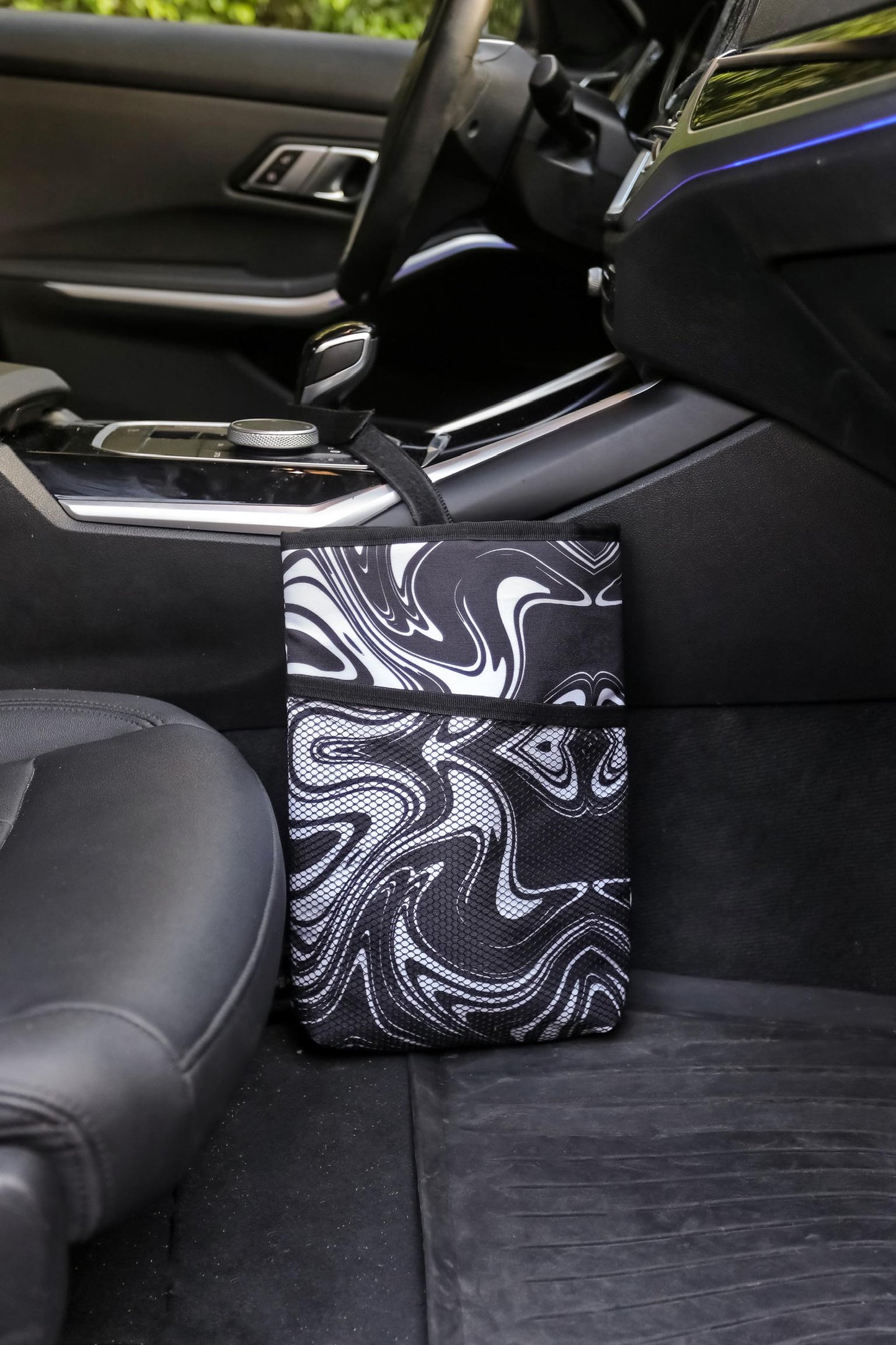 Black and white Storage Car Bag