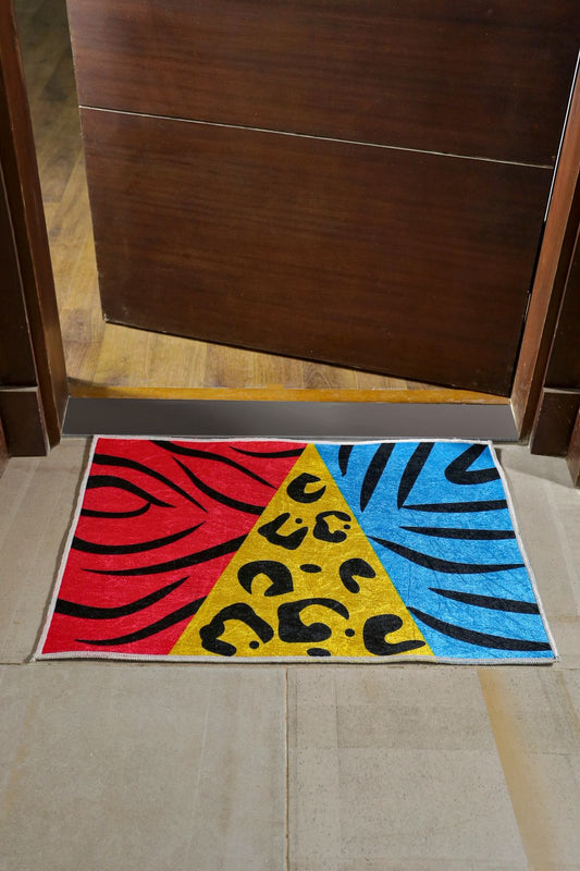 Wild Geometric Animal Print Mat