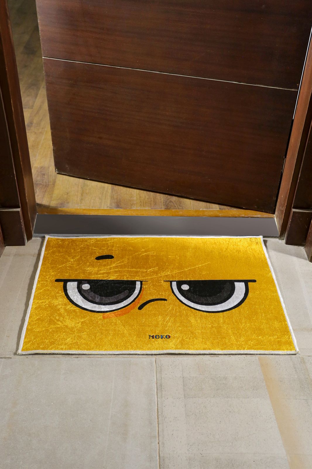 Skeptical Emoji Yellow Mat