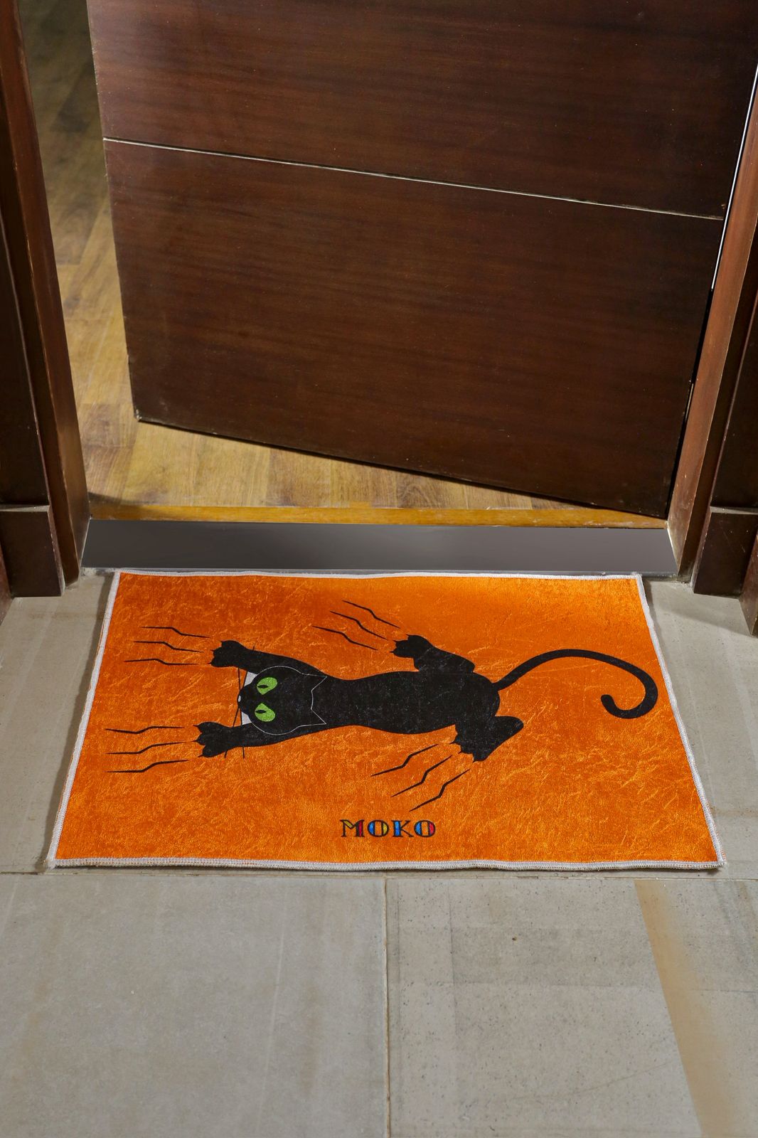 Black Cat Doormat