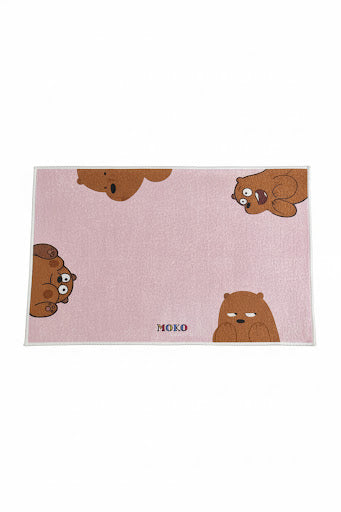 Peeking Bears Pink Mat