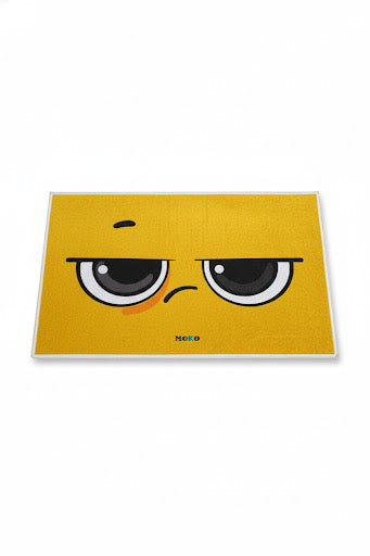 Skeptical Emoji Yellow Mat